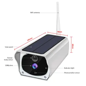 Nuevo! 1 cámara LOOSAFE de alta definición inteligente impermeable recargable noche visión vigilancia al aire libre HD 1080P solar IP inalámbrica