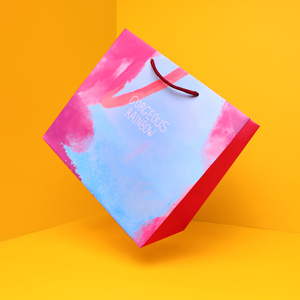 <span class=keywords><strong>Sac</strong></span> en papier de couleurs imprimé, personnalisé, pour vêtements et produits de beauté, Boutique, emballage cadeau pour pâtisserie au détail, Logo de marque, vente en gros, pièces - Product Image 2