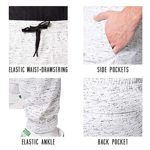Negro puntos <span class=keywords><strong>nieve</strong></span> atletismo Eliastic hombres liso sarga Jogger pantalones <span class=keywords><strong>de</strong></span> corte Slim Pantalón Stretch - Product Image 4