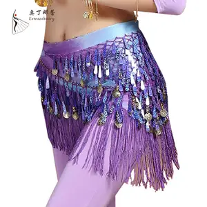 Bán Buôn Ladies Sequin Chuỗi Eo 8 Màu Ai Cập Belly Dance Hip Scarf