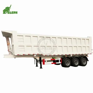 3 Trục Màu Trắng Hộp Mạnh Dumper Bán Phá Giá End Dumper Side Tipper Bán Trailer