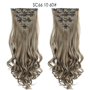 Fermagli per extension per capelli in fibra nera marrone ad alta temperatura da 7 pezzi/set - Product Image 5