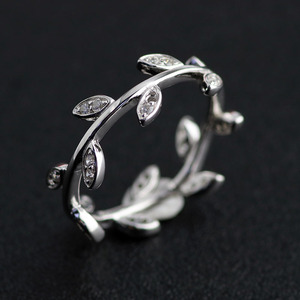 Natürliche Moissanite Diamant Schmuck Mosaik Ring mit Kleine Diamant 14 K 18 K Weiß Gold Partysu Ring