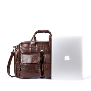 italiano para hombre de cuero genuino mensajero maletín dimensiones archivos bolsas de hombro Cro para portátil 8920 - Product Image 1