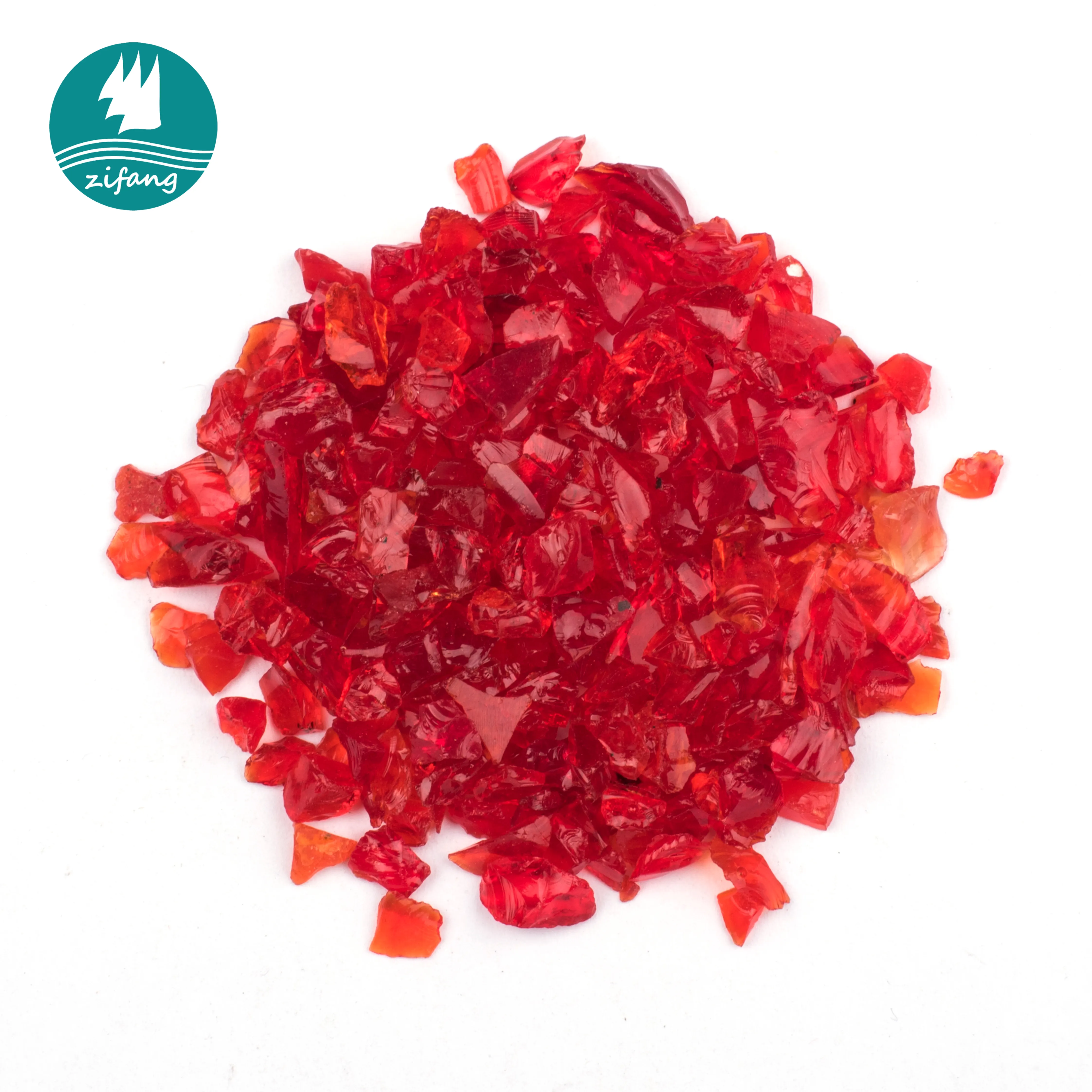 Wholesale Colored Crushed Glass Garden Decoration Paving Road Scrap Glass Crushed Broken Glass Chips