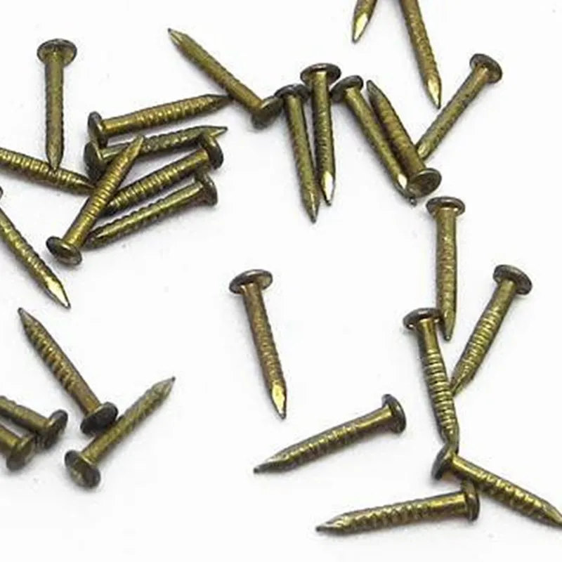 1000ピース/パックM1.15 * 7ミリメートルAntique Bronze Mini Nail Brads Tack Snag Screw Nail Spike For Box Furniture Hinge Pack Accessories