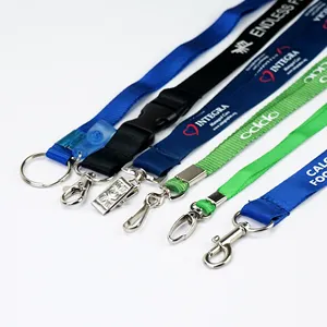 Custom gedrukt nylon lanyards met uw logo bevestigd accessoires