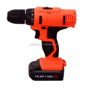 TOLHIT 14.4 V 1.3Ah 22Nm Hai Tốc Độ Tác Động Khoan Điều Khiển Set Cordless Khoan Điện