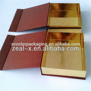 Boîte De Fabrication Or Et <span class=keywords><strong>Brun</strong></span> Livre Forme Boîte D'emballage De Cadeau De Noël - Product Image 2