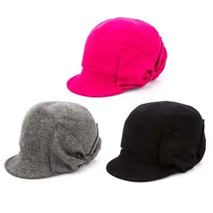 Frauen Winter Herbst Wolle Newsboy Caps Cabbie Baker Junge Mode Hut