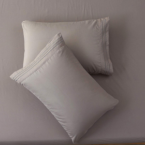 Ga Trải Giường Vừa Vặn Màu Xám Nhạt 100% Cotton Màu Trơn 200TC Vải Dệt Gia Dụng Bộ Ga Trải Giường - Product Image 5