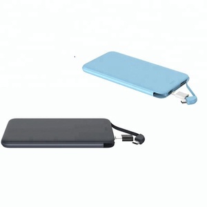 rápida 5000 mAh Tarjeta de Crédito Banco de energía con logotipo incorporada Cable adaptador de Cable para teléfonos - Product Image 5