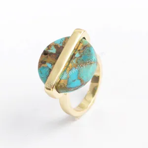 ZG0380 Unique natural turquoise rings jewelry women Turquoise ladies rings for women jewelry