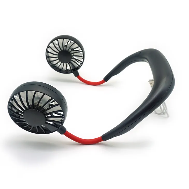 2024 Hands-free Mini Portable USB Rechargeable Outdoor Sports Lazy Hanging Neck Band Portable Fan