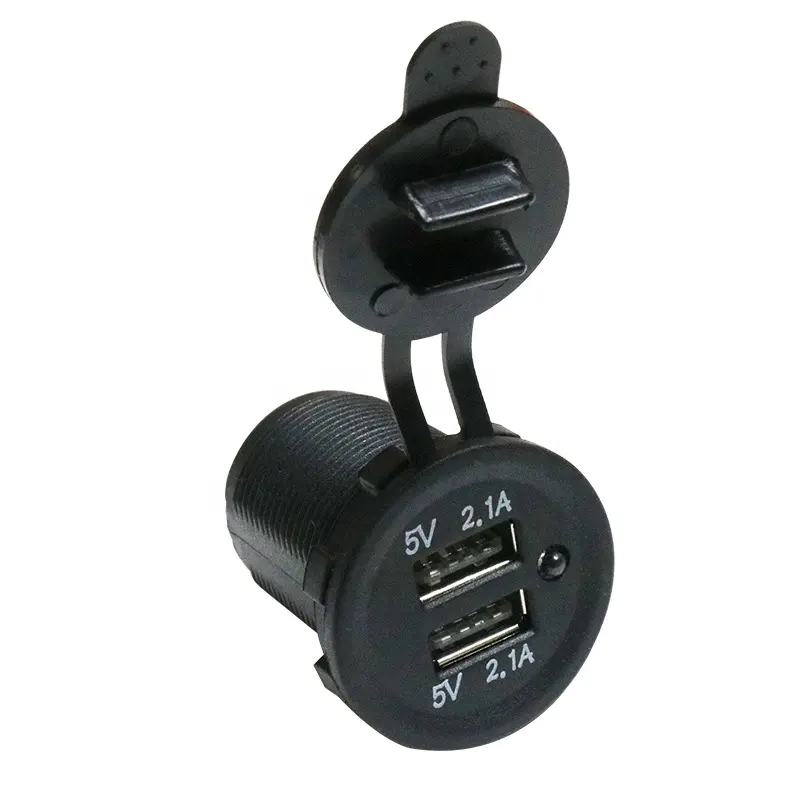 Car Charger Usb Socket MX Power Outlet 2.1A 2.1A Dual USB Charger Socket For Car Boat Marine Mobile Phone