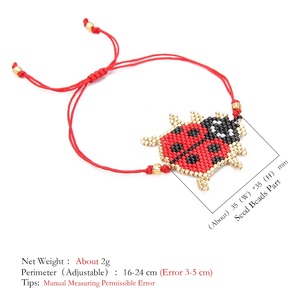 delica semillas de la semilla de escarabajo mariquita tejido conjunto de joyas pulseras pendientes acero inoxidable <span class=keywords><strong>joyeria</strong></span> - Product Image 3