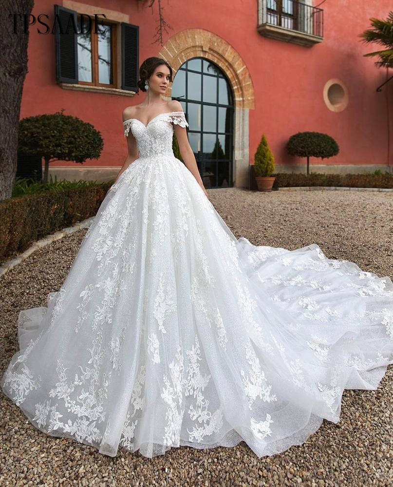 long tail wedding gown