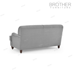 Grey. tejido 2 plazas habitación Europea elegante sofá seccional conjuntos - Product Image 2