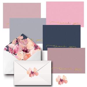 Carte <span class=keywords><strong>de</strong></span> <span class=keywords><strong>remerciement</strong></span> personnalisée <span class=keywords><strong>de</strong></span> luxe en or noir avec enveloppe et autocollants, carte <span class=keywords><strong>de</strong></span> vœux pour les affaires, les mariages, les fêtes, les cadeaux - Product Image 4
