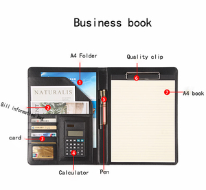 2019 Additional Compartment Design A4 PU <strong>Leather</strong> Portfolio <strong>Document</strong> File <strong>Folder</strong> - Product Image 6
