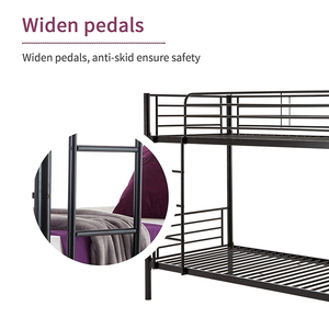 Free Sample Over Queen Futon Mika Vanilla Steel <strong>Single</strong> <strong>Double</strong> Full Twin Xl Metal <strong>Bunk</strong> <strong>Bed</strong> - Product Image 6