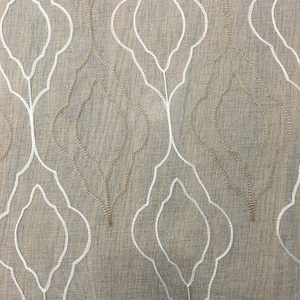 Tela de Cortina Bordada al por Mayor de México, Tul Dobby 100% Poliéster Tejido, 500 Metros, Cortina Opaca, Textil para el Hogar Bordado - Product Image 3