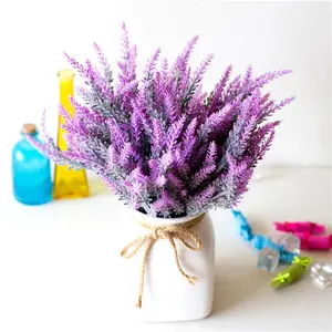 V-1100 Wholesale Purple Artificial Plants Flower Lavender for Outdoor Decoration