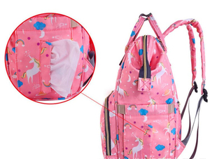Zaino Fasciatoio per Mamme Impermeabile Borsa per Pannolini Grande con Stampa Unicorno in Materiale Oxford Zaino per Mamme da Esterno - Product Image 6