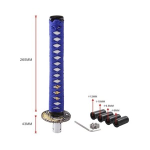 אוניברסלי דקורטיבי רכב אביזרי ציוד בר אישיות שיפוץ ארוך דפוס יפני סמוראי ראש הילוך ידית שינוי ידנית - Product Image 6