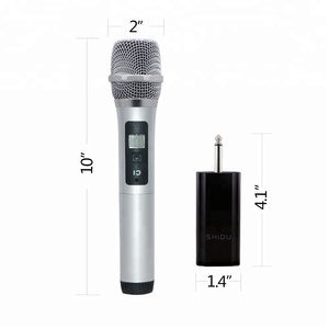 Nouveau design U10 coque en métal Karaoké Mike Portable UHF sans fil Microphone pour amplificateur - Product Image 1