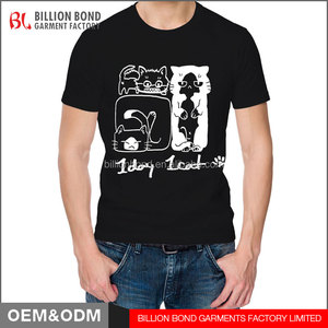 2019 impression hommes <span class=keywords><strong>O</strong></span> cou de mode à manches courtes En Coton noir t-shirt - Product Image 4
