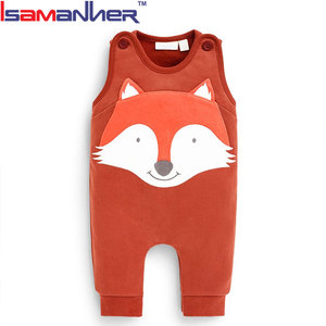 Newborn kids animal bib overalls baby 100% cotton clothing set - Product Image 6