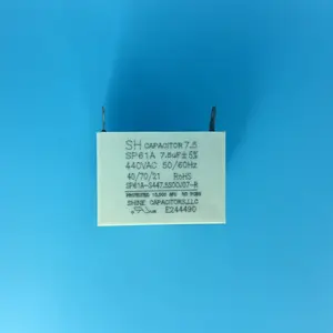 ตัวเก็บประจุ7.5ยูเอฟ370vacตัวเก็บประจุดวลจุดโทษcbb61 7.5ยูเอฟสำหรับacมอเตอร์พัดลมเพดาน