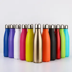 Stainless Bottle 750ml Double Wall Cola Shaped Stainless Steel Vacuum Water Bottle