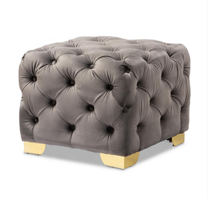 Di Vendita caldo di Base In Acciaio Inox <span class=keywords><strong>Rosa</strong></span> Pulsante di Velluto Trapuntata Pouf Poggiapiedi Sgabello Per La Casa Hotel Mobili - Product Image 5