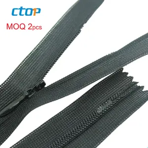 besoins du client faite sur commande de fermeture éclair pour le textile en nylon invisible extrémité fermée zips - Product Image 1