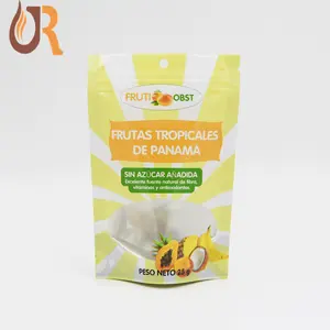 Fábrica fornecedor matte superfície pacote de lanche frutas secas manga saco da folha de alumínio ziplock plástico stand up embalagem pouch