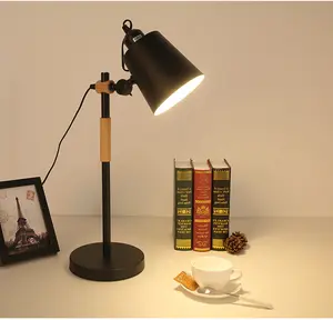Lampu Meja Logam Nordic Modern, Lampu untuk Dekorasi Rumah Membaca dengan E27 Lampholder