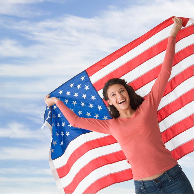 USA Faltfächer-Flagge (3x6 Fuß) – Patriotische Sterne & Streifen Aus 600D Polyester