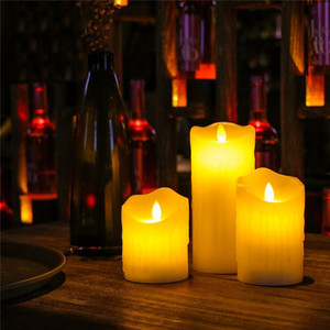 Sans flamme LED Bougies Réel Goutte À Goutte de Cire de Pilier avec Télécommande - Product Image 2