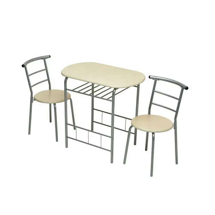 3 pieces kitchen breakfast nook table and chair bistro dining table and chair set supplier