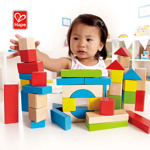 Hape Wholesale children kids rainbow Color wooden blocks toy wooden construction blocks - Product Image 5