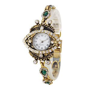 Montres à bracelet rétro en cristal et pierre, forme œil, dernières tendances, pour filles, montres pour enfants, jeunes, vente directe d'usine - Product Image 2