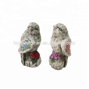 Hormigón pájaro cornudo escultura patio ornamento inicio escritorio Decoración - Product Image 1