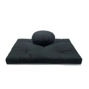 新的健康方形地板垫子与 Zafu 瑜伽冥想坐垫