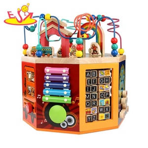 En gros bébé en <span class=keywords><strong>bois</strong></span> alphabet <span class=keywords><strong>cube</strong></span> d'activités avec la musique électronique W11B226 - Product Image 1