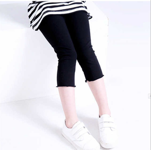 Pantalon d'été pour enfants, leggings pour filles, couleur bonbon, Modal, pantalons à sept points, oreilles en bois, - Product Image 6