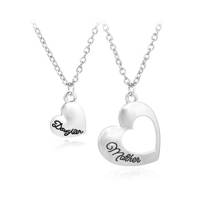 La hija de mamá de corazón colgante de joyería collar de Madre Regalos de Día de las madres para mamá cumpleaños - Product Image 2