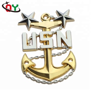 2019 Placa de mejor venta de cobre de latón aleación de Zinc hierro morir golpeado morir de fundición de Metal <span class=keywords><strong>Sheriff</strong></span> seguridad esmalte insignia - Product Image 1