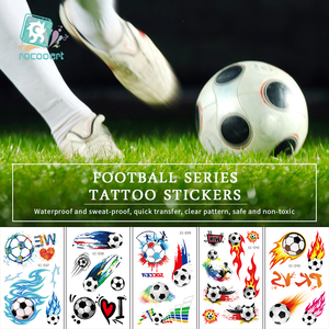 Tatuaggio impermeabile tatuaggio temporaneo adesivi squadra di calcio falso tatuaggio cartone animato per bambini Body Art sacchetto sigillato o personalizzato - Product Image 6
